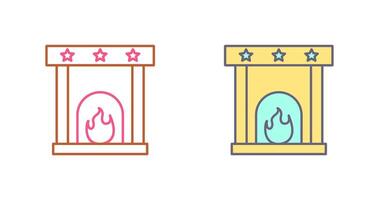 Fireplace Icon Design vector