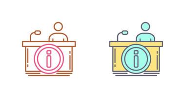 Information Desk Icon Design vector