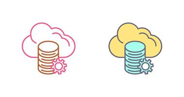 diseño de icono de datos en la nube vector