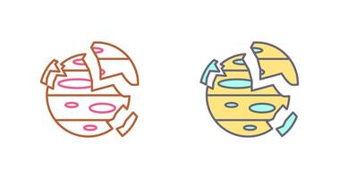 Destroyed Icon Design vector