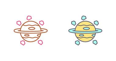 Saturn Icon Design vector