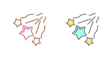 Falling Stars Icon Design vector