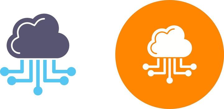 Cloud Computing Icon Design vector