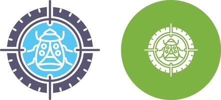 Bug Target Icon Design vector
