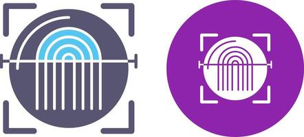 Fingerprint Scanner Icon Design vector