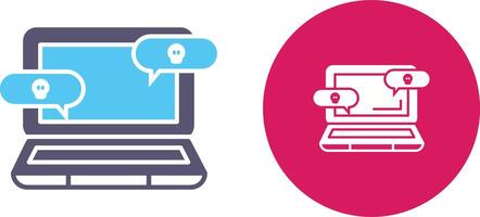 Infected Message Icon Design vector