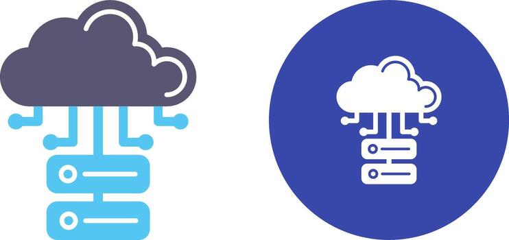 nube base de datos icono diseño vector