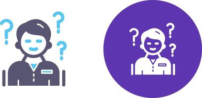 Confuse Icon Design vector