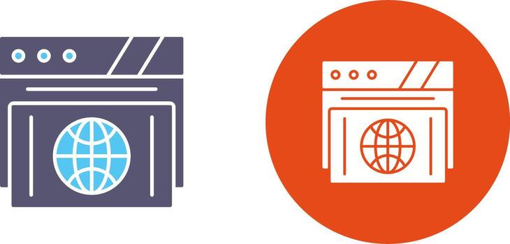 Browser Icon Design vector