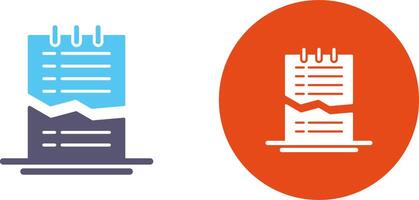 Corrupted List Icon Design vector
