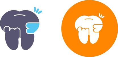 Toothache And Plaque Icon Design vector