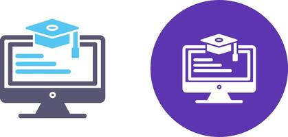 Online Learning Icon Design vector