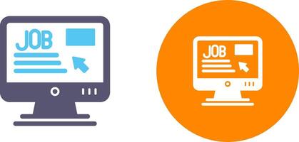 Online Job Icon Design vector