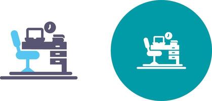 Office Desk Icon Design vector