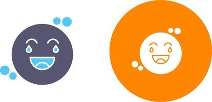 Loughing Icon Design vector