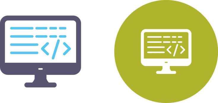 Coding Icon Design vector