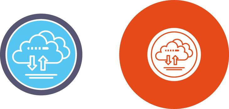 Cloud Data Icon Design vector