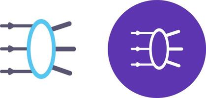 Refraction Icon Design vector