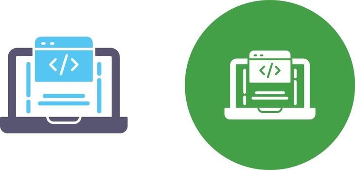 Coding Icon Design vector