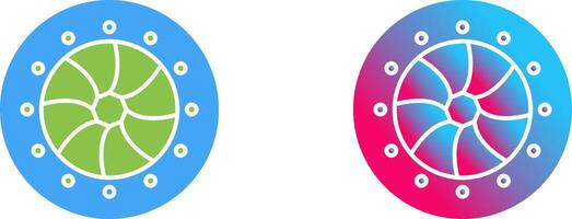 Unique Optical Diaphram Icon Design vector