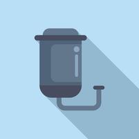 Flat design style trash bin icon vector