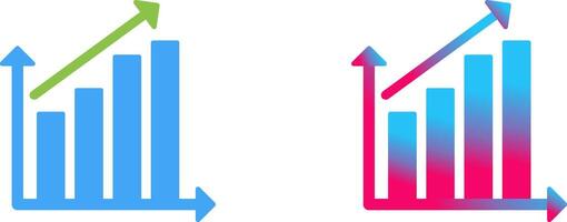 Rising Statistics Icon Design vector