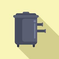 Modern electric pressure cooker flat design icon vector