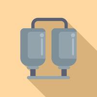 Flat design oxygen tank illustration vector