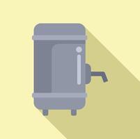 Modern flat design electric water heater icon vector