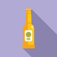 Flat design craft beer bottle illustration vector