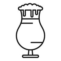 Outline illustration of a beer glass vector