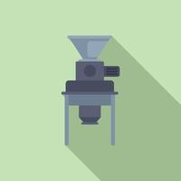 Flat design icon of industrial meat grinder vector