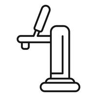 Line art illustration of a beer tap vector