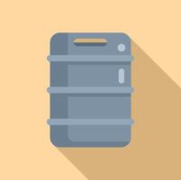 Flat design icon of a beer keg vector