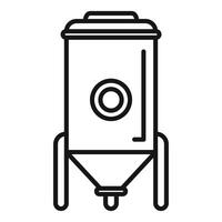 Line art of a trash can vector