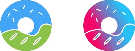 Cream Doughnut Icon Design vector