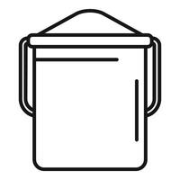 Line art illustration of a bucket filled with sand vector