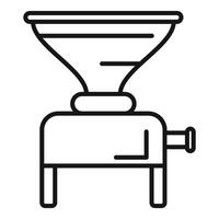 Line art illustration of a manual coffee grinder vector