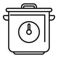 Modern electric pressure cooker line icon vector