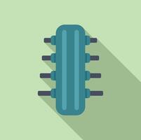 Flat design of integrated circuit chip vector