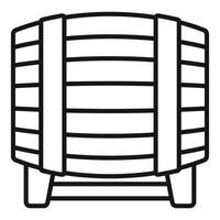 Wooden barrel line art illustration vector