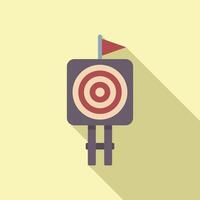 Archery target with red flag illustration vector