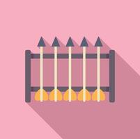 Flat design of matches in a box vector