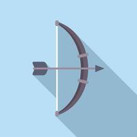 Flat design icon of bow and arrow vector