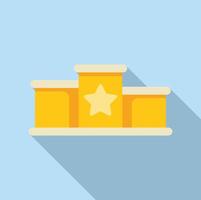 Bright podium illustration with star detail vector