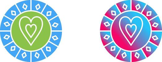Heart Chip Icon Design vector