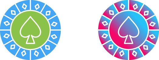 Spade Chip Icon Design vector