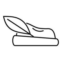 Handdrawn ecofriendly icon with leaf and shoe vector