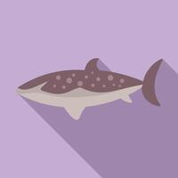 Minimalist shark illustration on purple background vector