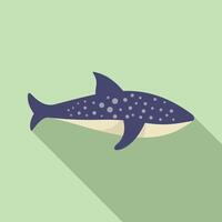 Flat design illustration of a whale shark vector